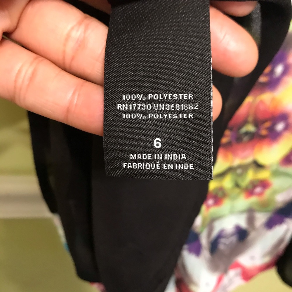 Prabal Gurung Black Floral Dress Sz 6 - Picture 11 of 11